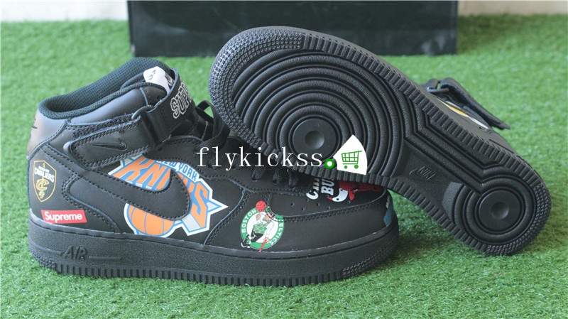 Supreme x NBA Nike Air Force 1 Mid Black